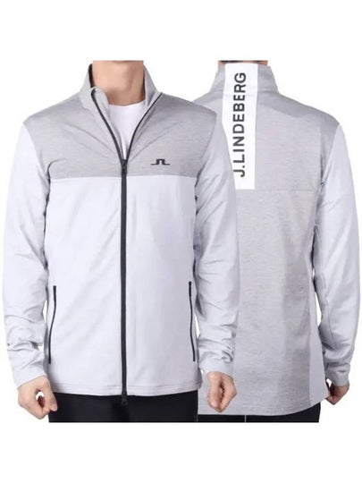 Men s Banks zip up jacket light gray melange AMJS09082 U199 - J.LINDEBERG - BALAAN 2