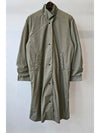 Oversized brushed long safari jacket HM2769 Olive Green WOMENS XS,S - ADIDAS - BALAAN 1