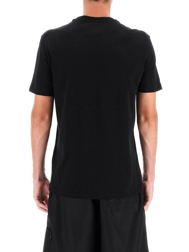 Medusa Embroidery Cotton Short Sleeve T-shirt Black - VERSACE - BALAAN 4