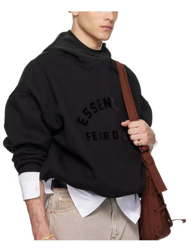 Spring Fleece Nylon Hood Black - FEAR OF GOD ESSENTIALS - BALAAN 3