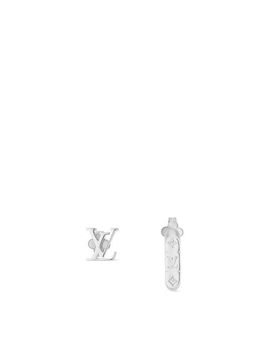 Monogram Chain Earrings Silver - LOUIS VUITTON - BALAAN 1