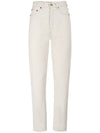 Slim Fit Denim Jeans Chalk White - SAINT LAURENT - BALAAN 6