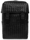 Intrecciato Flap Backpack Mat Black - BOTTEGA VENETA - BALAAN 2