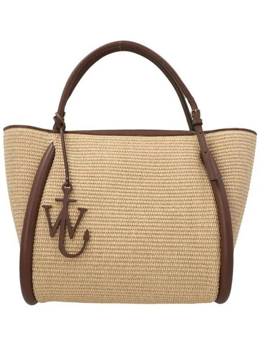 Bumper 31 Raffia Tote Bag Beige - JW ANDERSON - BALAAN.