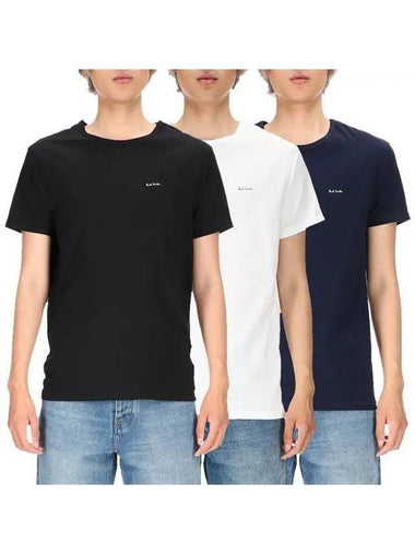 Logo M1A 389 M3PK 2A Men s Organic Cotton Short Sleeve T shirt 3 packs 1 set 1025110 - PAUL SMITH - BALAAN 1