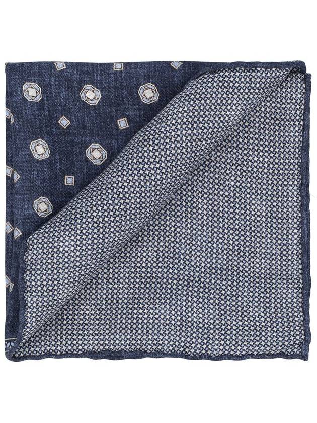 Square silk muffler navy - BRUNELLO CUCINELLI - BALAAN 3