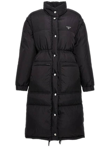 Re-Nylon Down Padded Coat Black Blue - PRADA - BALAAN 1