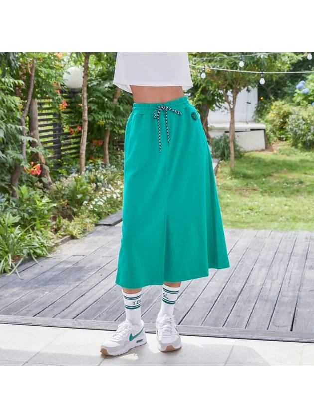 Recycled Maxi Skirt Green - THE GREEN LAB - BALAAN 3