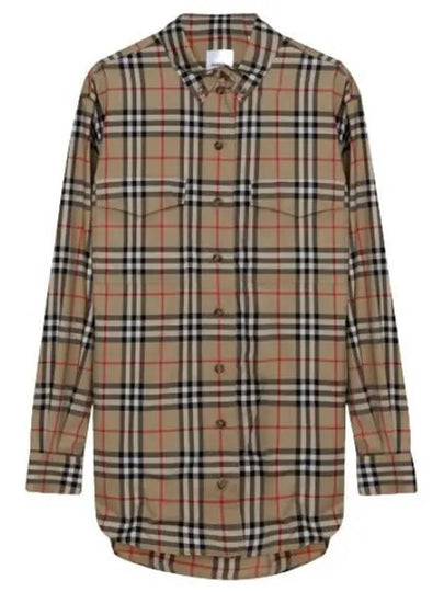 Vintage Check Overfit Shirt Beige - BURBERRY - BALAAN 2