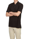 Men's Logo Patch Short Sleeve Polo Shirt Black - CP COMPANY - BALAAN 6