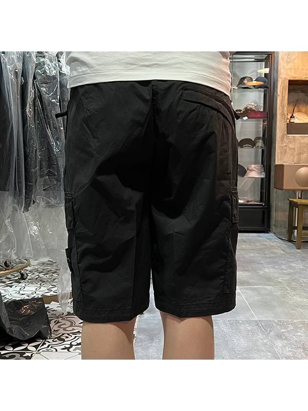 Light Stretch Cotton Bermuda Shorts Black - STONE ISLAND - BALAAN 6