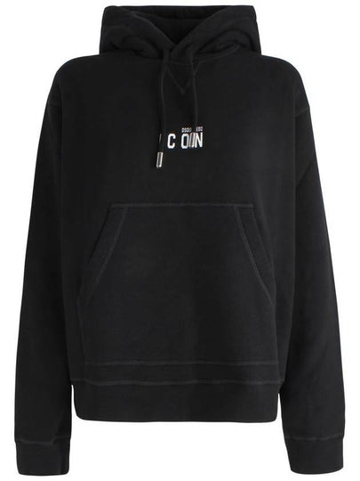 Women's Mini Icon Logo Hooded Top Black - DSQUARED2 - BALAAN 2