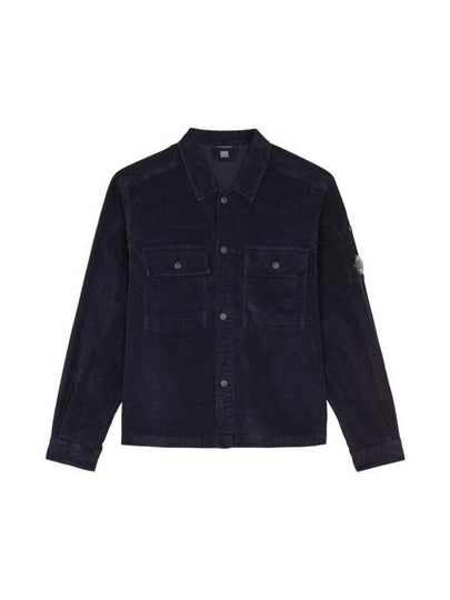 Corduroy Button Utility Shirt Jacket Dark Blue - CP COMPANY - BALAAN 2