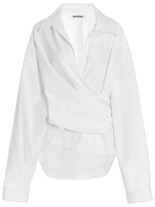 wrap long sleeve shirt white - BALENCIAGA - BALAAN 1