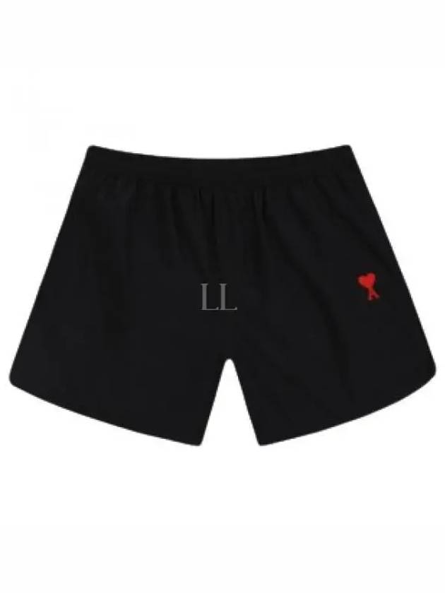 Heart Logo Swim Shorts Black - AMI - BALAAN 2