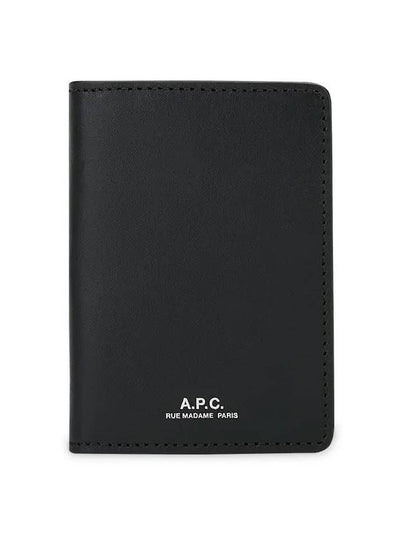 Stefan Small Leather Card Wallet Black - A.P.C. - BALAAN 2