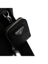 Triangle Logo Saffiano Leather Cross Bag Black - PRADA - BALAAN 5