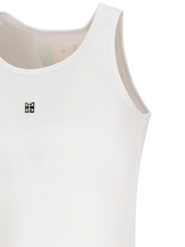 4D Logo Crewneck Sleeveless White - GIVENCHY - BALAAN 4