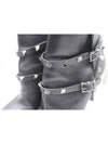 Rockstud black leather double strap ankle boots size 37 - VALENTINO - BALAAN 5