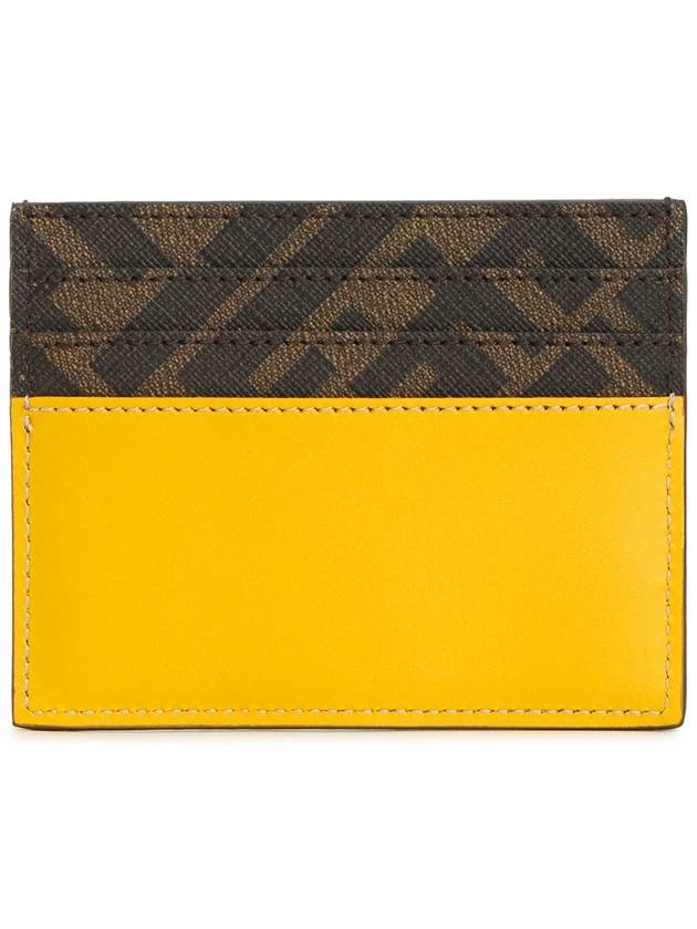 FF Square Leather Card Wallet Yellow - FENDI - BALAAN 3