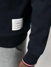 Logo Tab RWB Stripe Trimming Knit Top Navy - THOM BROWNE - BALAAN 6