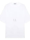 Fissato Effect Compass Embroidery Logo Short Sleeve T-shirt White - STONE ISLAND - BALAAN 2