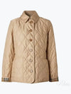 Diamond Quilted Thermoregulated Jacket New Chino Beige - BURBERRY - BALAAN 2