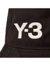 Embroidered Logo Bucket Hat Black - Y-3 - BALAAN 4