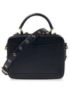 DG Logo Plaque Studded Shoulder Bag Black - DOLCE&GABBANA - BALAAN 4