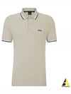 Paddy Cotton Short Sleeve Polo Shirt Light Beige - HUGO BOSS - BALAAN 2