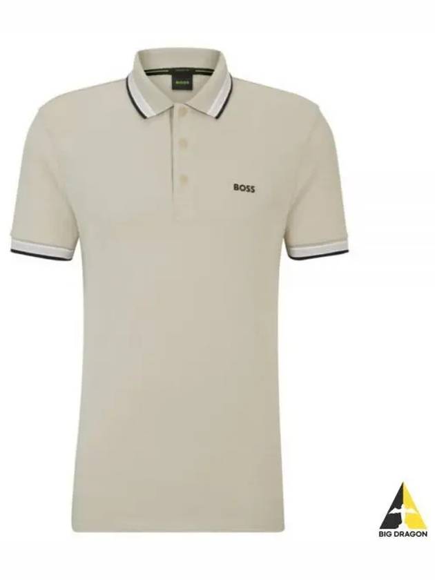 Paddy Cotton Short Sleeve Polo Shirt Light Beige - HUGO BOSS - BALAAN 2