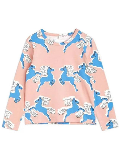 Kids Horse Pattern T Shirt Pink 22720126 28 - MINI RODINI - BALAAN 2