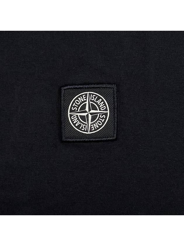 logo patch short sleeve tshirt black 801524113 - STONE ISLAND - BALAAN 7