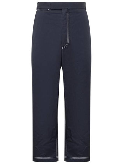 Mid rise tailored straight pants navy - THOM BROWNE - BALAAN 2