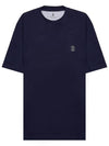 Logo Short Sleeve T-shirt Blue - BRUNELLO CUCINELLI - BALAAN 11