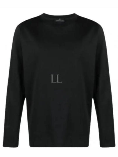 Shadow Project Cotton Jersey Long Sleeve T-Shirt Black - STONE ISLAND - BALAAN 2