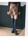 Redel Check Wool Wrap Skirt Camel - LETTER FROM MOON - BALAAN 2