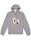 Leather Patch Hoodie Grey - HERMES - BALAAN 2