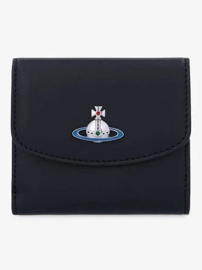 ORB Logo Small Half Wallet Black - VIVIENNE WESTWOOD - BALAAN 2