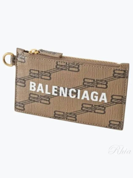 BB Monogram Cash Keyring Zipper Card Wallet - BALENCIAGA - BALAAN 2