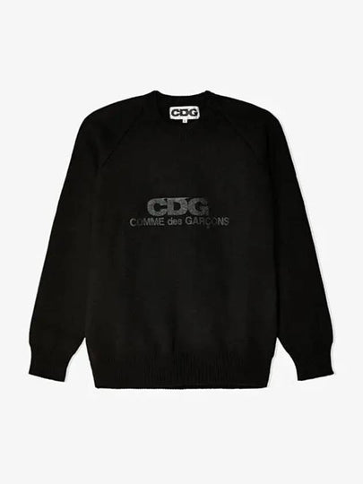 Round Neck School Pullover Knit Sweatshirt Black - COMME DES GARCONS - BALAAN 2