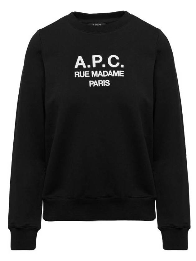 Women's TINa Logo Sweat Sweatshirt Black - A.P.C. - BALAAN 2