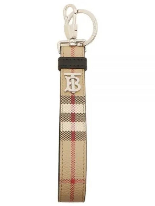 Monogram Motif Check Key Holder Beige - BURBERRY - BALAAN 2