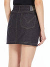 Giubba Denim Cotton A-Line Skirt Black - MAX MARA - BALAAN 3