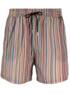 Men's Signature Stripe Print Swim Shorts - PAUL SMITH - BALAAN 1