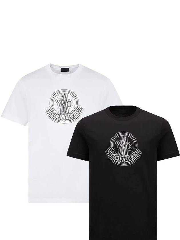 Logo Motif Short Sleeve T-Shirt White - MONCLER - BALAAN 2