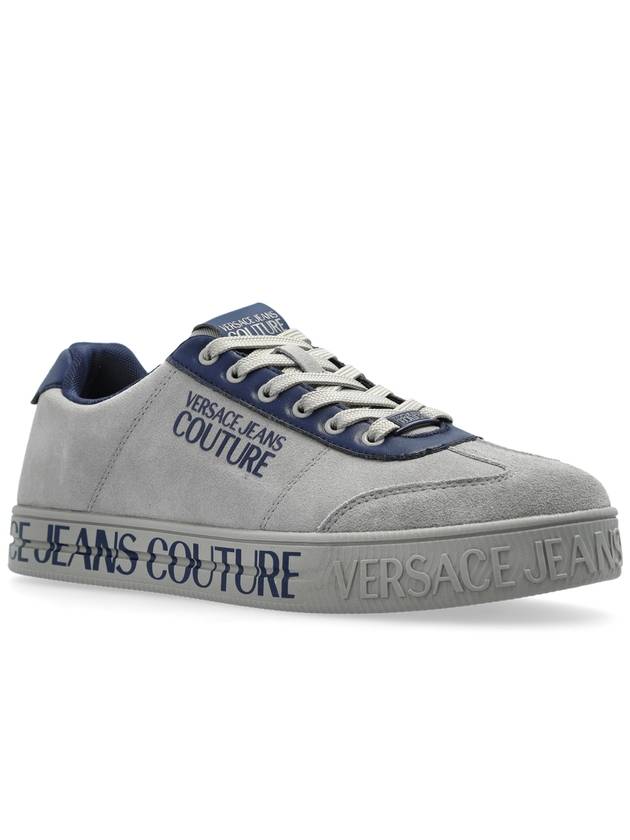 Versace Jeans Couture Sneakers With Logo, Men's, Grey - VERSACE - BALAAN 4