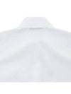 Women's Triangle Logo Poplin Long Sleeve Shirt White - PRADA - BALAAN 8