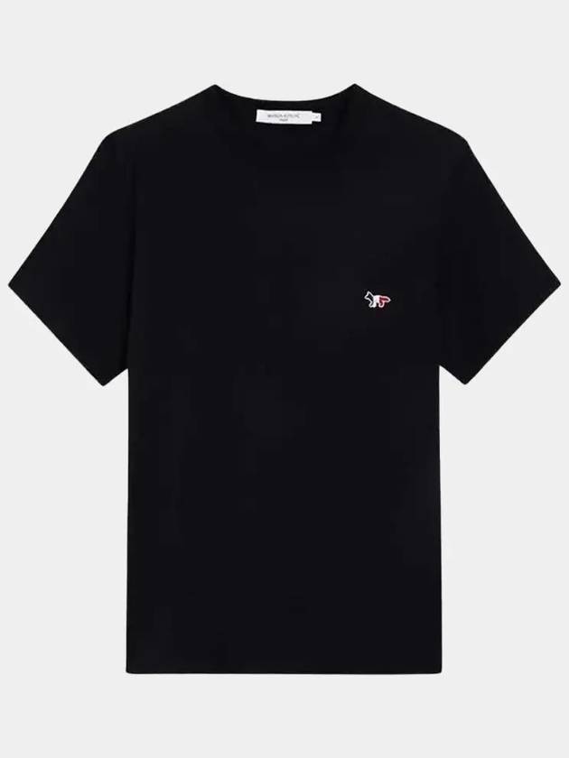 Men's Fox Patch Pocket Short Sleeve T-Shirt Black FM00120KJ0010 BK - MAISON KITSUNE - BALAAN 4