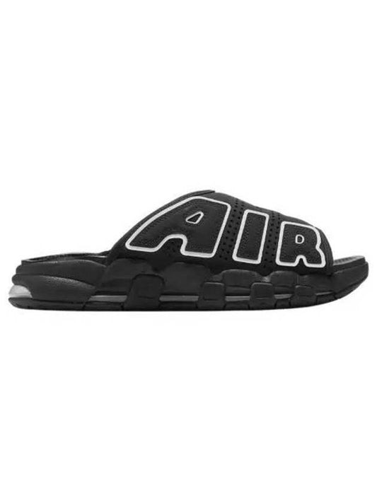 Air More Uptempo Slippers Black - NIKE - BALAAN.
